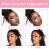 8.25 OZ Edge Control Wax for Women Strong Hold Non-greasy Edge Smoother, Edge Control for Back Hair Extreme Hold Pack, Hair Gel for All Hair Types, No Flaking, Extra Hold Water-based Edge Stay Gel Set(8.25oz edge control set-5pcs)