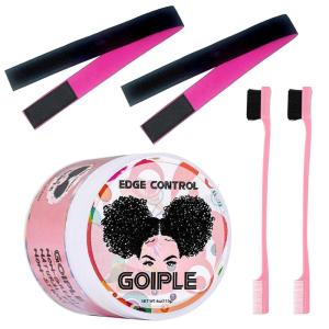 8.25 OZ Edge Control Wax for Women Strong Hold Non-greasy Edge Smoother, Edge Control for Back Hair Extreme Hold Pack, Hair Gel for All Hair Types, No Flaking, Extra Hold Water-based Edge Stay Gel Set(4oz edge control set)