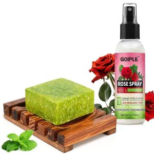 Loc Shampoo Bar & Conditioner- Braid Shampoo Bar Works for Dreadlocks, Microlocs, Sisterlocks, Braids Remove Product | Rose Water for Hair Loc Spray Moisturizing Refreshing & Wooden Holder