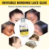 Wig Glue for Lace Front Wigs, Waterproof Lace Front Wig Adhesive & Silicone Applicator for Wigs, Strong Hold Transparent Lace Glue Edge Band for Hair Replacement Invisible Hair Bonding Adhesive(4PCS)(White)