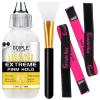 Wig Glue for Lace Front Wigs, Waterproof Lace Front Wig Adhesive & Silicone Applicator for Wigs, Strong Hold Transparent Lace Glue Edge Band for Hair Replacement Invisible Hair Bonding Adhesive(4PCS)(Transparent)