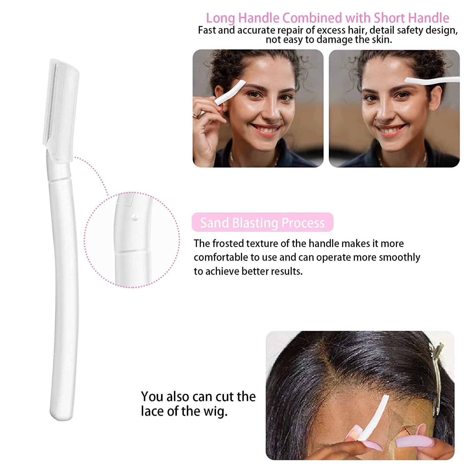 imageWig Accessory Essentials Kit Lace Front Wig Glue amp Remover Wig Caps Elastic Band Hair Wax Stick Edge Control Edge Brush Hair Shear Dermaplanning Razor Tool and Edge Scarf 10PCSPink