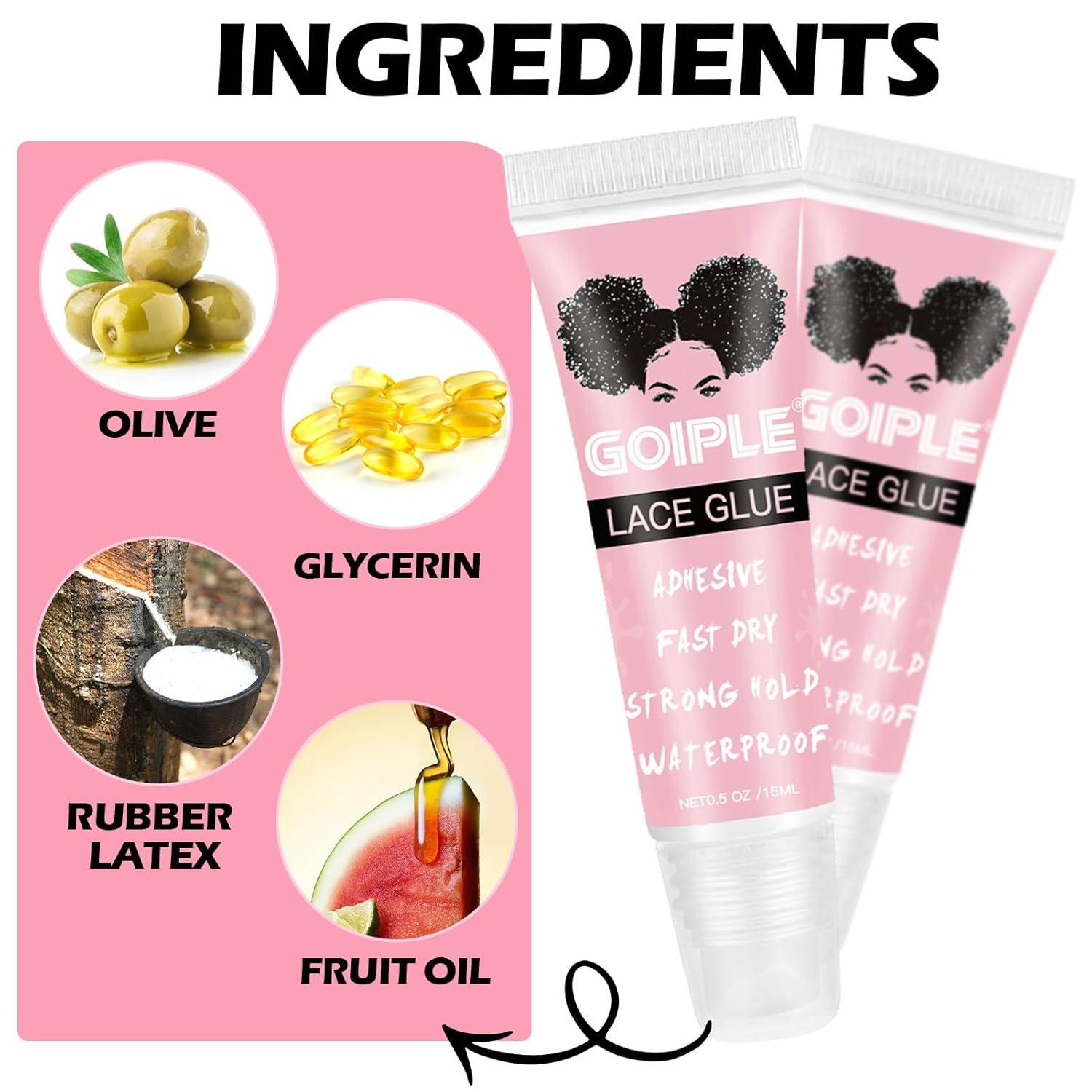 imageWig Glue for Lace Front Lace Wigs 05 OZ Waterproof Lace Front Wig Glue for Wigs Strong Hold Transparent Adhesive for Hair Replacement Invisible Hair Bonding Wig Adhesive 4PCSwig glue05oz4pcs