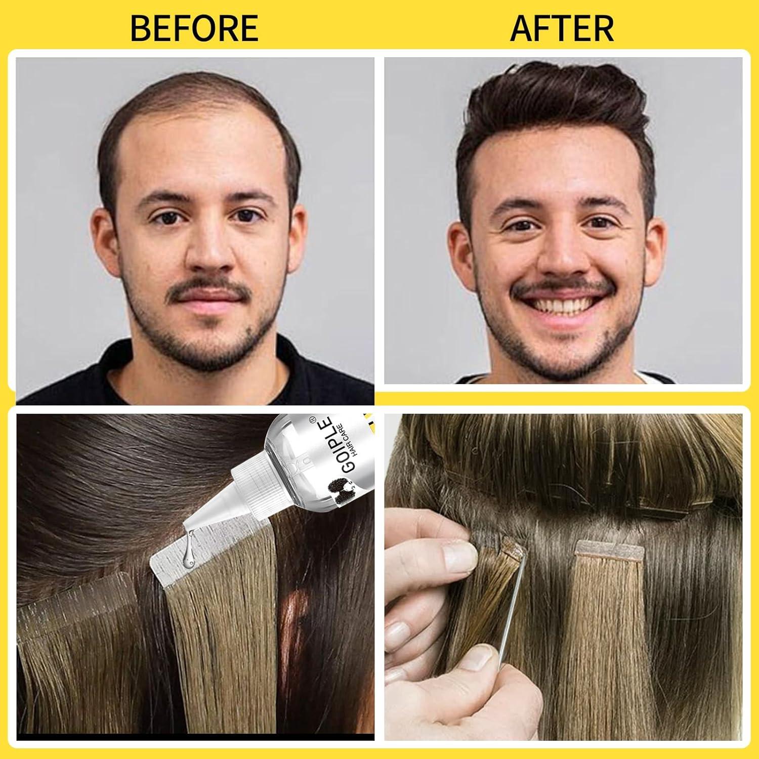 imageWig Tape for Lace Wigs Doublesided Waterproof Lace Tape Adhsive Strips for Lace Front Wig Toupee Hairpiece Tape in Extension Remover Hair Glue Remover Fast Acting Hair Extensions Remover Setwig tape remover set