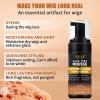 Lace Glue Kit Complete Set with Lace Tint Mousse, Lace Melting Spray Wig Glue for Women’s Wigs and Hairpieces – Wig Installation Kit & Tape in Extension Rmover & Cap (Dark Brown)(Medium brown-17pcs)