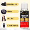 Lace Glue Kit Complete Set with Lace Tint Mousse, Lace Melting Spray Wig Glue for Women’s Wigs and Hairpieces – Wig Installation Kit & Tape in Extension Rmover & Cap (Dark Brown)(Medium Brown)
