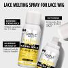 Lace Melting and Holding Spray Glue-Less Hair Adhesive for Wigs, Lace Bond Adhesive for Closure Wigs and Front Extensions, Strong Natural Finishing Hold with Control(melting spray-1pc)