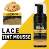 Lace Tint Melting Mousse for Women’s Toupees, Hairpieces and Wigs – Natural Finishing Color, Wig Glue and Tool Set (Light Brown)