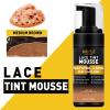 Melting Lace Lace Tint Mousse for Women – Natural Finishing Color on Wigs, Toupees, and Hairpieces – Wig Glue Tool Set (Mocha- Medium Brown)