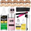 Wig Accessory Essentials Kit Lace Front Wig Glue & Remover, Wig Caps, Elastic Band, Hair Wax Stick, Edge Control, Edge Brush, Hair Shear Dermaplanning Razor Tool and Edge Scarf – 10PCS(wig glue kit-29pcs)