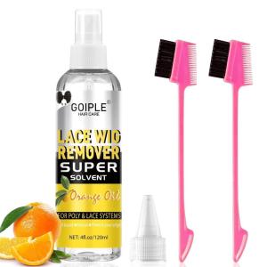 4 FL OZ Tape in Extension Remover Hair Glue Remover, Fast Acting Hair Extensions Remover Wig Adhsive Remover, Tape in Hair Extensions Adhesive Remover, Removes Hair Glue, Wig Tape & Edge Brush