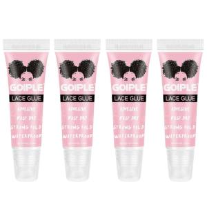 Wig Glue for Lace Front Lace Wigs, 0.5 OZ Waterproof Lace Front Wig Glue for Wigs, Strong Hold Transparent Adhesive for Hair Replacement Invisible Hair Bonding Wig Adhesive (4PCS)(wig glue-0.5oz-4pcs)