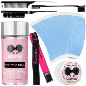 Wig Tape for Lace Wigs Double-sided Waterproof Lace Tape – Adhsive Strips for Lace Front Wig Toupee, Hairpiece- Tape in Extension Remover Hair Glue Remover, Fast Acting Hair Extensions Remover Set(Blue-36pcs)