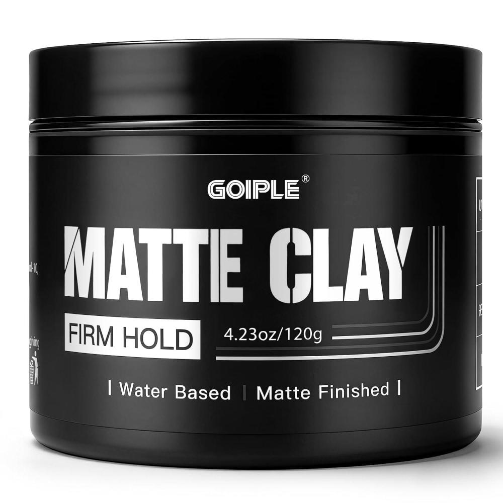 imageGoiple Mens Hair Styling Clay Firm Hold Matte Finish Hair Clay with Natural Ingredients Water Based Add Volume amp Texture Mens Hair Product Ideal for All Mens Hair Types 100g 35oz