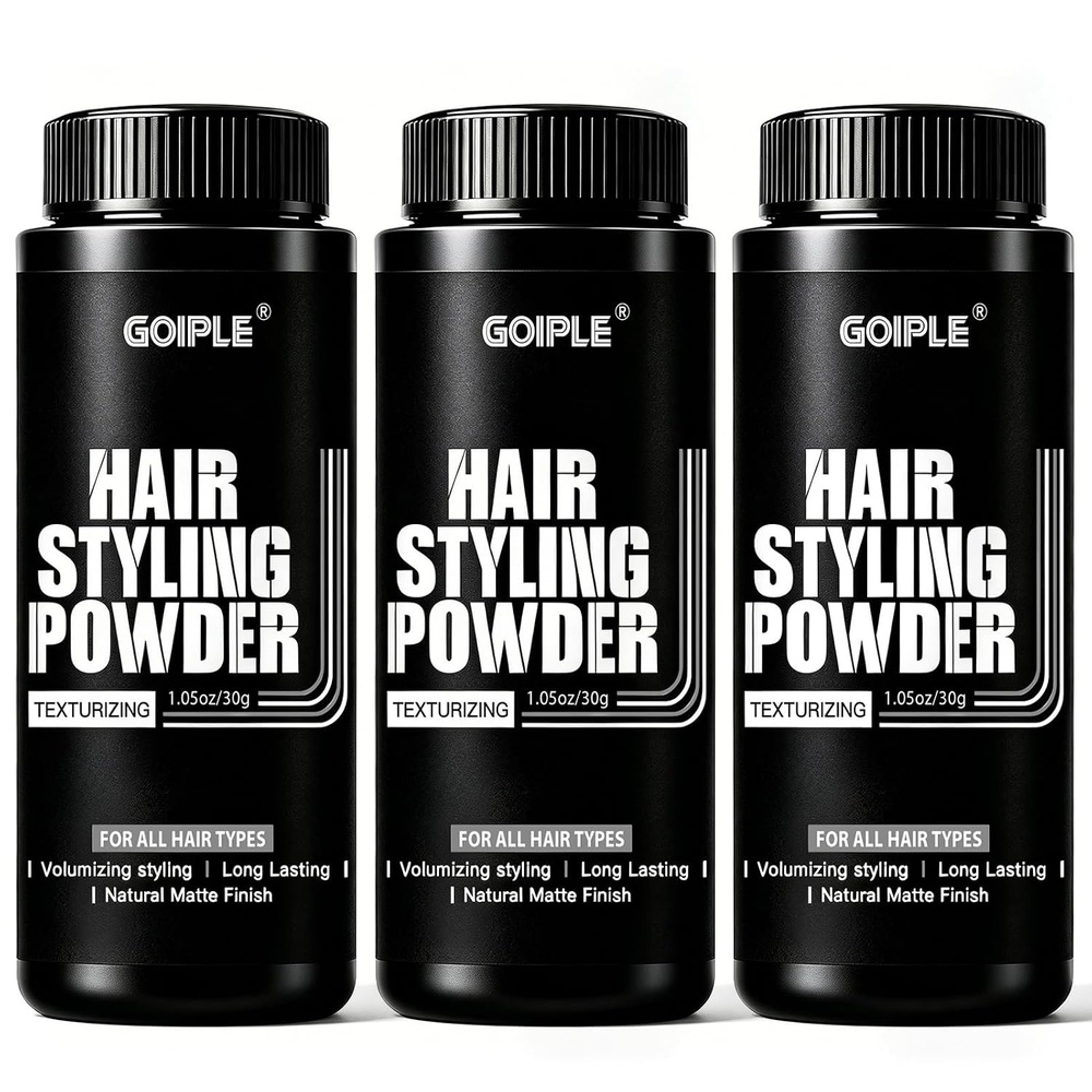 image:imageGoiple Texture Powder Hair Styling Powder for Men  105oz Natural Look Styling for Men Volumizing amp Texturizing Hair Powder Flexible Hold Easy to Apply Texture with No OilGreasyResidue 3 PCS