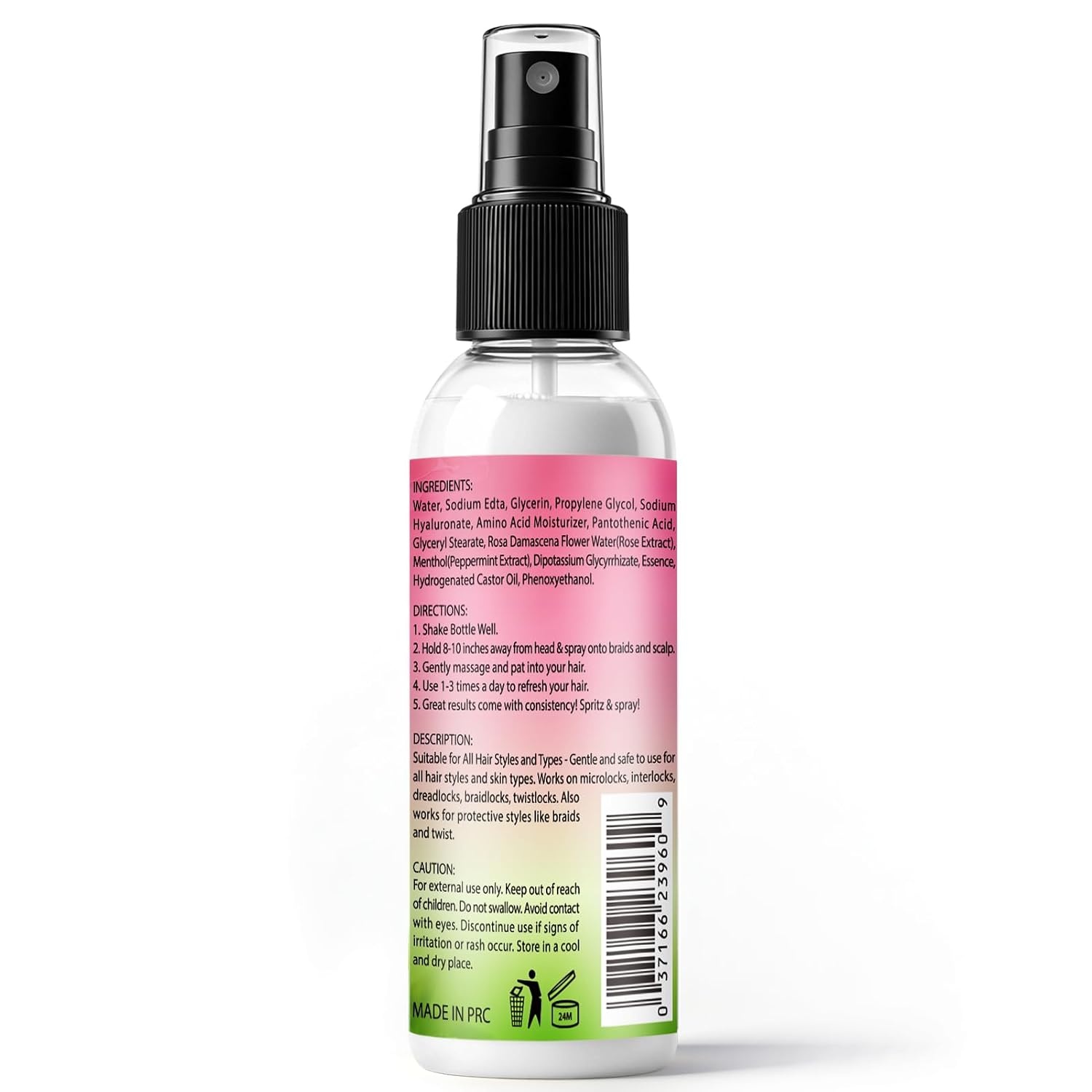 image:imageRose Water for Hair Loc Spray Moisturizing Refreshing Rose Water Hair Scalp Moisturizer Hydrating Dreadlock Moisturizer to Nourish the Scalp Rosewater amp Peppermint Spray Prevents Dry 34 fl oz