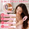 3-in-1 Hair Brush with Spray Mister Includes Rosemary Oil, Detangling Hair Brush with Fine Mist for Wet & Dry Hair Curly, Wavy, Straight, Short & Long Hair, Manual Aqua Spray Brush, Non-Electric 50ML