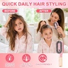 3-in-1 Hair Brush with Spray Mister Includes Rosemary Oil, Detangling Hair Brush with Fine Mist for Wet & Dry Hair Curly, Wavy, Straight, Short & Long Hair, Manual Aqua Spray Brush, Non-Electric 50ML