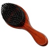 Handle Brushes for 360 Waves – Hard Wave Hair Brushes Wave Styler Great for Wolfing Wave Styler Brush Great for Black Hair – Boar & Nylon Bristle Curve Wave Brush for Barbers & Daily Use (Red)