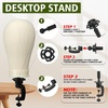 Wig Stand Tripod Metal Adjustable Mannequin Head Stand – Mannequin Wig Head with Mount Hole, Manikin Head for Wigs Making, Drying, Styling and Display – Wigs Shampoo & Milk Spray T Pins Hair Cap Set