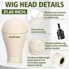 Wig Stand Tripod Metal Adjustable Mannequin Head Stand – Mannequin Wig Head with Mount Hole, Manikin Head for Wigs Making, Drying, Styling and Display – Wigs Shampoo & Milk Spray T Pins Hair Cap Set